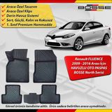 Renault Fluence Paspas Araca Özel Paspas 2009 2016 Arası Derin Havuzlu Paspas Bosse North Serisi - Siyah