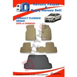 Renault Fluence Sedan 2009 ve Sonrası Bej Paspas ve Bagaj Havuzu