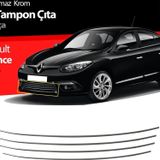 Renault Fluence Uyumlu Krom Ön Tampon Çıtası 4 Parça. 2013 Üzeri Makyajlı