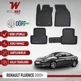 Renault Fluence Uyumlu Paspas 2009 Sonrası 3D Havuzlu Paspas Seti - Siyah