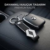 Renault Grubu ile Uyumlu Premium Kauçuk Oto Anahtarlık – Araç Anahtarı İçin Şık ve Dayanıklı Anahtarlık