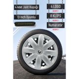 Renault Jant Kapağı Seti 4 Adet 13" Inç Gri ( Clio 4 5 Symbol Megane Kangoo Fluence Taliant Express Brodway ) G002 - 13 inç