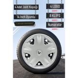 Renault Jant Kapağı Seti 4 Adet 14" Inç Gri ( Clio 4 5 Symbol Megane Kangoo Fluence Taliant Express Brodway ) G016 - 14 inç