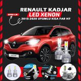 Renault Kadjar 2015-2020 Kısa Far Uyumlu Şimşek Etkili Led Xenon Performance Series H7