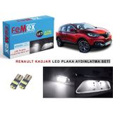 Renault Kadjar LED Plaka Aydınlatma Ampul Seti FEMEX Parlak Beyaz