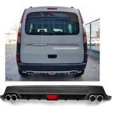 Renault Kango 12 Üzeri Uyumlu Body Kit Difüzör 4 Çıkış Yuvarlak Siyah Model 2