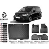 Renault Kangoo 2025 Model Bagaj Havuzu Araca Özel Siyah Extra Havuzlu Paspas Takımı