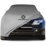 Renault Laguna 3 (2007 - 2015) Gri Kumaş Araba Branda Logolu Penye Oto Branda - Araç modeline özel tasarım