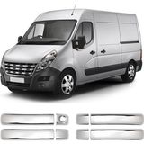 Renault Master Uyumlu 2010 ve Üzeri Krom Kapı Kolu 4 Kapı Paslanmaz Çelik