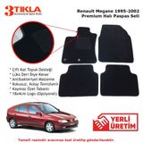 Renault Megane 1995-2002 Lüks Halı Paspas Siyah