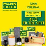 Renault Megane 2 1.5 Dci Mann-Filter Filtre Bakım Seti 2002-2009 4lü