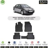 Renault Megane 2 2004-2009 Modelleri Için Uyumlu 3D Havuzlu Oto Paspas - Siyah