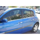 Renault Megane 2 Hb 2004-2010 4 Parça Paslanmaz Çelik Cam Çıtası