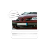Renault Megane 2 Uyumlu 2004-2010 Krom Ön Tampon Çıtası 3 Parça Paslanmaz Çelik