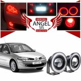Renault Megane 2 Uyumlu, Universal Mercekli Led Angel Sis Farı, 76mm Kırmızı Renk