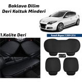 Renault Megane 2009-2016 Siyah Deri Oto Koltuk Minderi