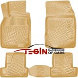 Renault Megane 3 2009-2016 3D Havuzlu Paspas Bej - Araca Özel - Çok Renkli