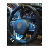 Renault Megane 3 Alkantra-karbon Sarı Yüzüklü Direksiyon Kılıf