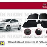 Renault Megane 3 Havuzlu 3d Paspas Niken Siyah 2011+ Sonrası