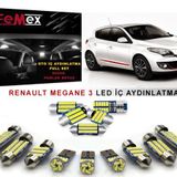 Renault Megane 3 LED İç Aydınlatma Ampul Seti FEMEX Parlak Beyaz