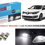 Renault Megane 3 LED Plaka Aydınlatma Ampul Seti FEMEX Parlak Beyaz