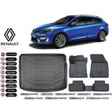 Renault Megane 3 Sporttourer 2010 Model Bagaj Havuzu Araca Özel Siyah Extra Havuzlu Paspas Takımı