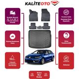 Renault Megane 3 Stw 2012 Model Bagaj Havuzu+4d Araca Özel Havuzlu Paspas Takımıı Prqx - Siyah