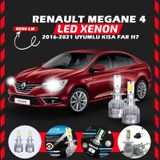 Renault Megane 4 2016-2021 Kısa Far Uyumlu Şimşek Etkili Led Xenon Performance Series H7