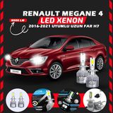 Renault Megane 4 2016-2021 Uzun Far Uyumlu Şimşek Etkili Led Xenon Performance Series H7