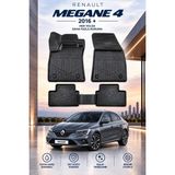 Renault Megane 4 2016+ Aracınıza Özel Üretim Havuzlu Paspas Takımı A+ -Mod- - Siyah