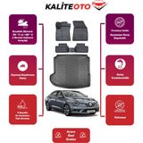 Renault Megane 4 2017 Model Sol Kulak Bagaj Havuzu+4d Araca Özel Havuzlu Paspas Takımıı Prqx - Siyah