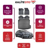Renault Megane 4 2021 Model Sağ Kulak Bagaj Havuzu+4d Araca Özel Havuzlu Paspas Takımıı Prqx - Siyah