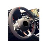Renault Megane 4 Alkantra-karbon Kırmızı Yüzüklü Direksiyon Kılıf