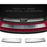 Renault Megane 4 Arka Tampon Eşiği - Krom Taşlı (2 Parça) | 2016 ve Sonrası, Hb