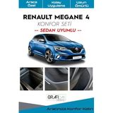 Renault Megane 4 Konfor Seti-Saklama Alanları Kumaş Kaplama-Ses İzolasyon Amaçli Ürün (Sedan Uyumlu+Torpido Kaplamalı)