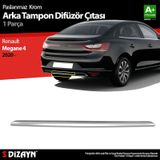 Renault Megane 4 Krom Arka Tampon Difüzör Çıtası 2020 Üzeri