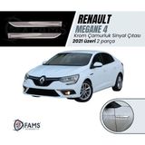 Renault Megane 4 Krom Çamurluk Sinyal Çıtası 2021 Üzeri Uyumlu 2 Parça P. Çelik