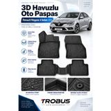 Renault Megane 4 Sedan 2016-2024 Karbon Desenli Premium 3D Havuzlu Oto Paspas