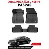 Renault Megane 4 Sedan 2021 Model Araca Özel Havuzlu Paspas Takım - Siyah