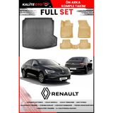 Renault Megane 4 Sedan 2021 Model Sağ Cepli 4d Bagaj ve Pro Serisi Havuzlu Bej Paspas Takımı - Siyah