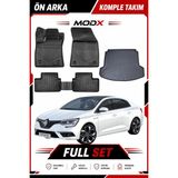 Renault Megane 4 Sedan 2022 Model 5d Havuzlu Paspas + 3D Çift Kulak Bagaj Havuzu - Siyah