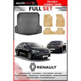 Renault Megane 4 Sedan 2022 Model Çift Kulaklı 4d Bagaj ve Pro Serisi Havuzlu Bej Paspas Takımı - Siyah