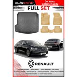 Renault Megane 4 Sedan 2022 Model Sol Cepli 4d Bagaj ve Pro Serisi Havuzlu Bej Paspas Takımı - Siyah