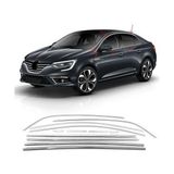 Renault megane 4 sedan cam çerçevesi kenar çıtası krom tamtur 12 parça