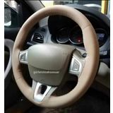 Renault Megane 4 Uyumlu Deri Dikmeli Direksiyon Kilifi Bej Renk 38×11.Cm