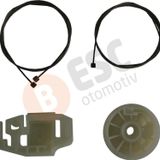 Renault Modus 2003-2008 Makyajsiz Kasa 8200277578 Icin Elektrikli On Sag Kapi Cam Kriko Tamir Seti