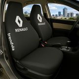 Renault Ön ve Arka Oto Koltuk Kılıfı Penye Servis Kılıfı Seti - Siyah