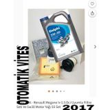 Renault Renault Megane Iv 1.5 Dci Uyumlu Filtre Seti Ve 5w30 Motor Yağı 5li Set