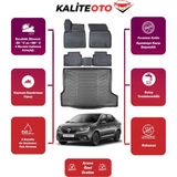 Renault Symbol 2013 Model Bagaj Havuzu+4d Araca Özel Havuzlu Paspas Takımıı Prqx - Siyah
