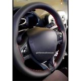 Renault Symbol 2013+ Uyumlu Direksiyon Kilifi Dikmeli Kirmizi Ipli 11Cm